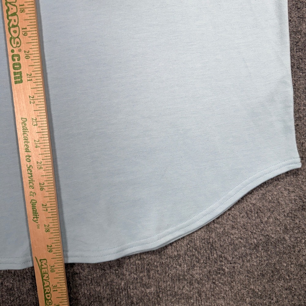 YoungLA 446 Muscle Tee Mens Large Light Blue Gym Workout Oversized Scoop Hem - Picture 6 of 8